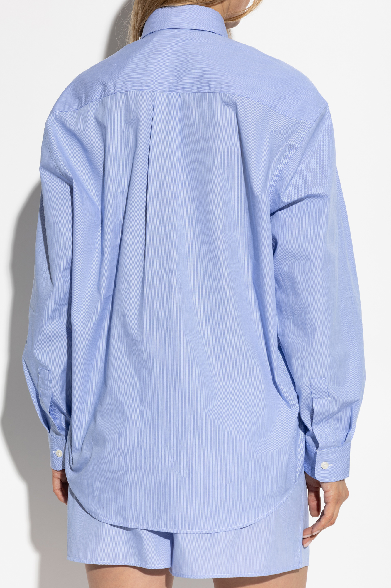 【SPORTY&amp;RICH】STRIPE SHIRT長袖シャツ S.R. Sport Oversized Shirt - Red Striped – Sporty & Rich